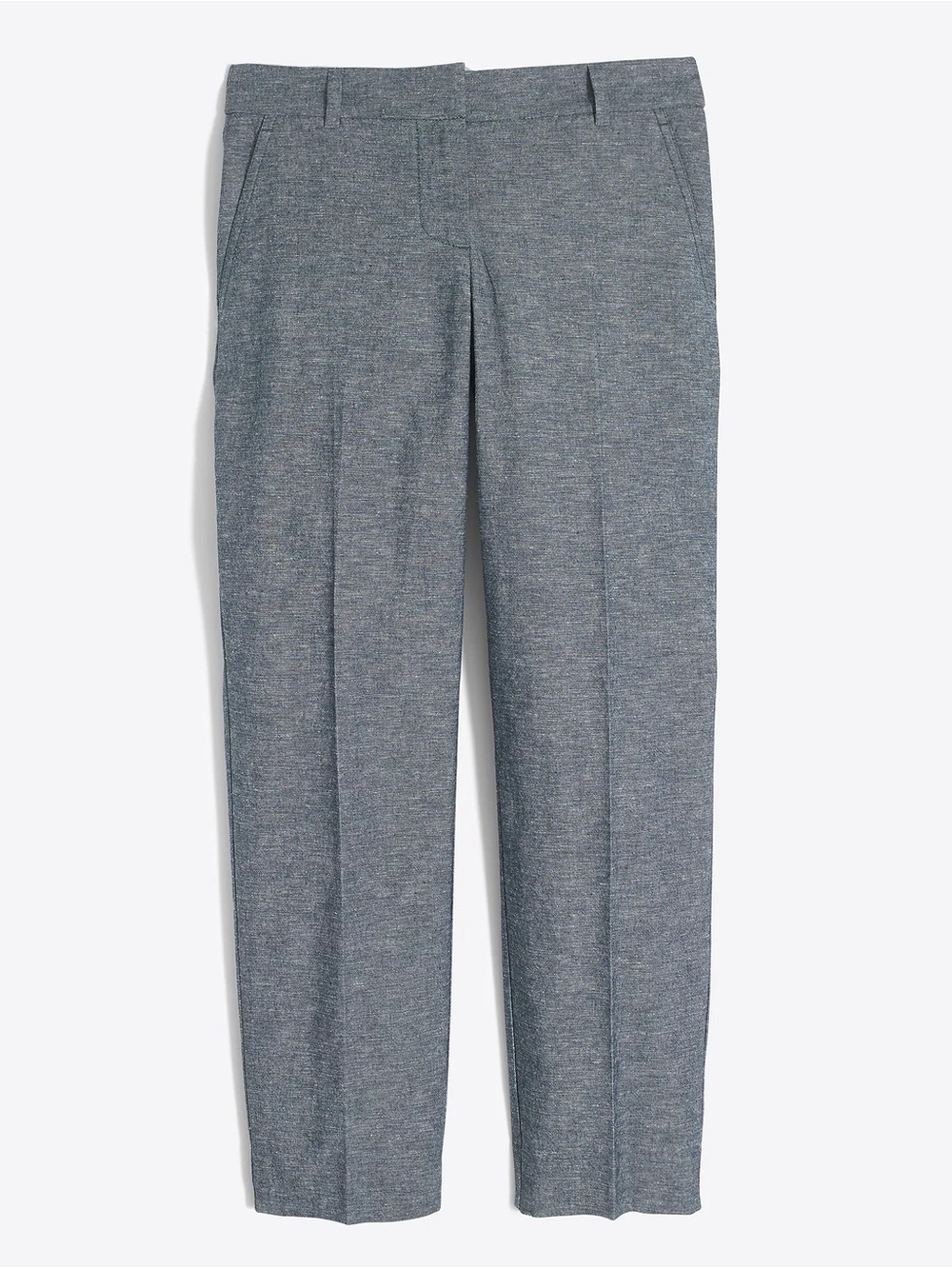 SLIGHTLY USED SIZE 2 J. Crew Heathered Gray Cropped Dress Pants